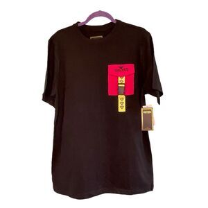Jewel‎ House Pocket Tee Black Graphic Crewneck Short Sleeve Vintage 80s  L